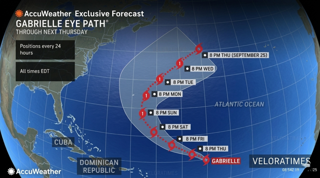 tropical storm gabrielle forecast